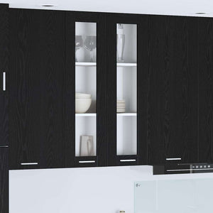 Hängeschrank Schwarz Eichen-Optik 60x100 cm