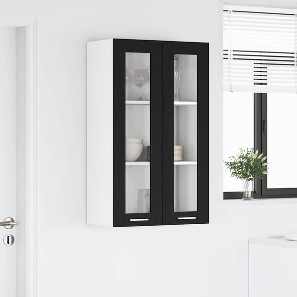 Hängeschrank Schwarz Eichen-Optik 60x100 cm