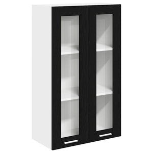 Hängeschrank Schwarz Eichen-Optik 60x100 cm