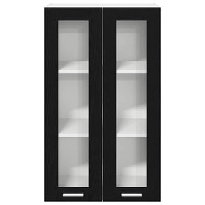 Hängeschrank Schwarz Eichen-Optik 60x100 cm