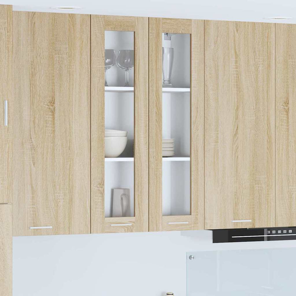 vidaXL Wall Cabinet Sonoma Oak 60 x 31 x 100 cm Engineered Wood