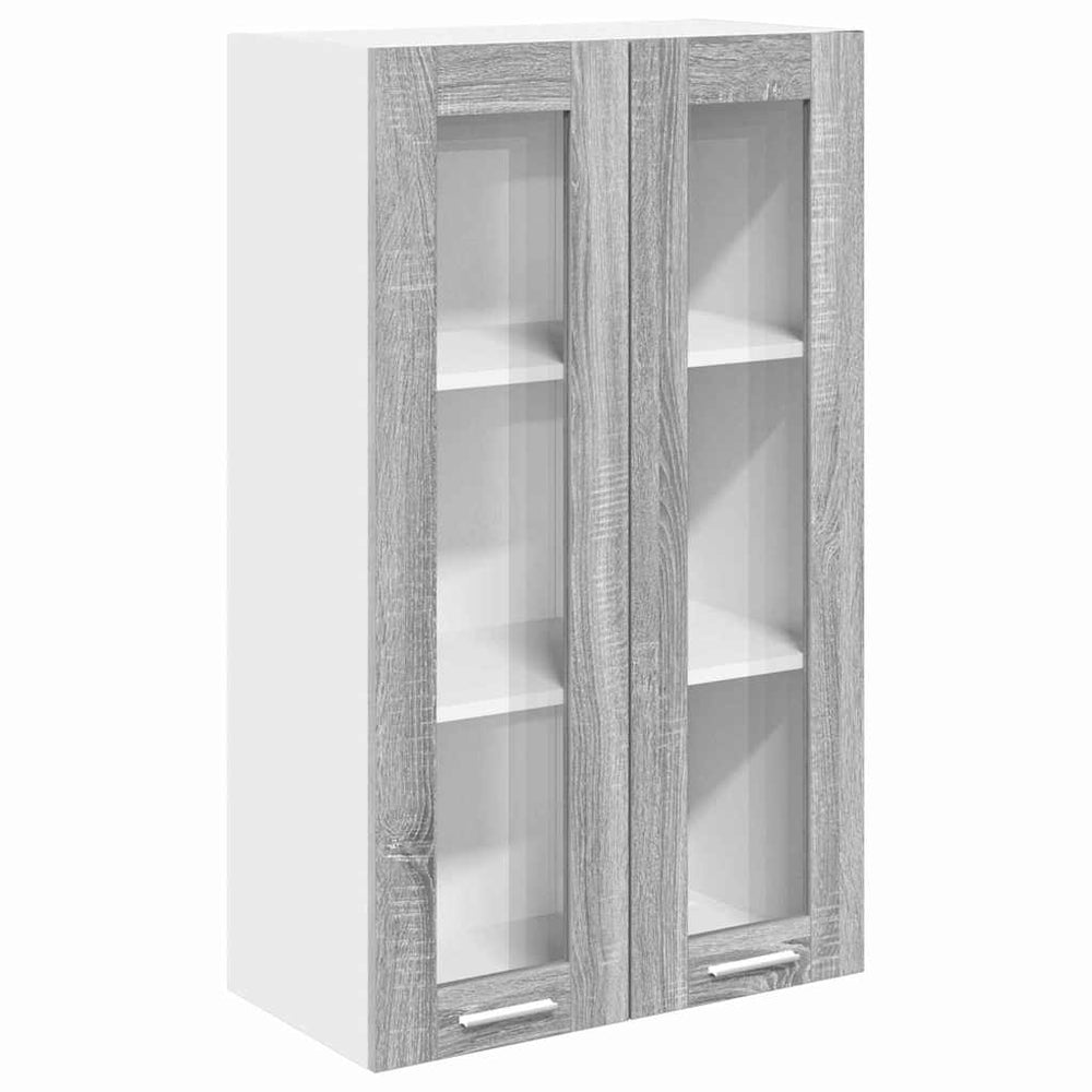 vidaXL Wall Cabinet Sonoma Grey 60x31x100 cm Engineered Wood