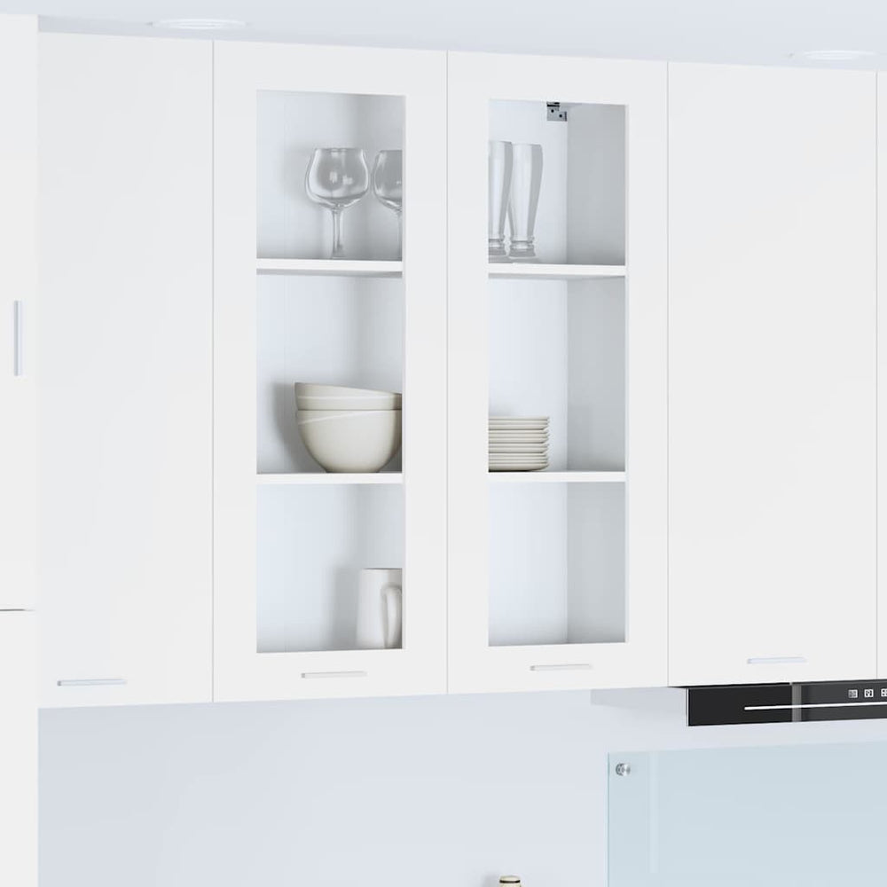 vidaXL Wall Cabinet with Storage White 80 x 31 x 100 cm Engineered Wood