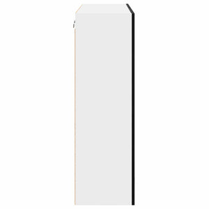 vidaXL Meuble haut de rangement noir aspect chêne 80 x 31 x 100 cm