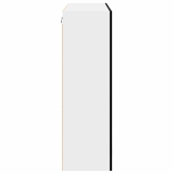 vidaXL Meuble haut de rangement noir aspect chêne 80 x 31 x 100 cm