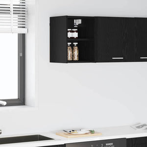 Hängeschrank Schwarz Eichen-Optik 30x29,5x40 cm