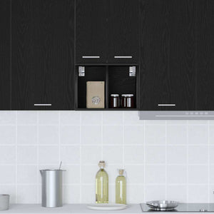 Hängeschrank Schwarz Eichen-Optik 30x29,5x40 cm