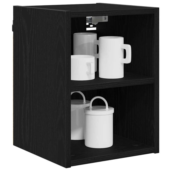 Hängeschrank Schwarz Eichen-Optik 30x29,5x40 cm