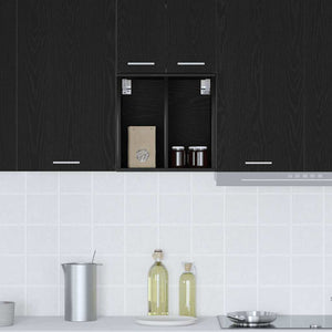 vidaXL Meuble haut mural noir aspect chêne 40 x 29,5 x 40 cm