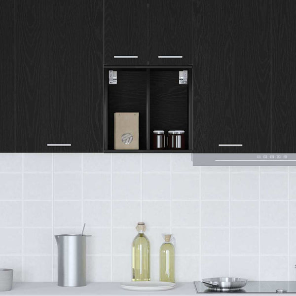 vidaXL Meuble haut mural noir aspect chêne 40 x 29,5 x 40 cm