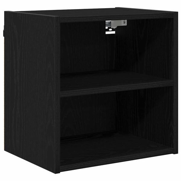 vidaXL Meuble haut mural noir aspect chêne 40 x 29,5 x 40 cm
