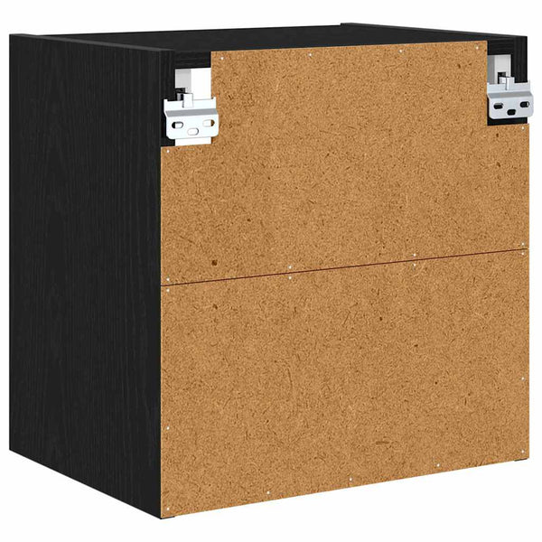 vidaXL Meuble haut mural noir aspect chêne 40 x 29,5 x 40 cm
