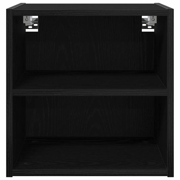 vidaXL Meuble haut mural noir aspect chêne 40 x 29,5 x 40 cm