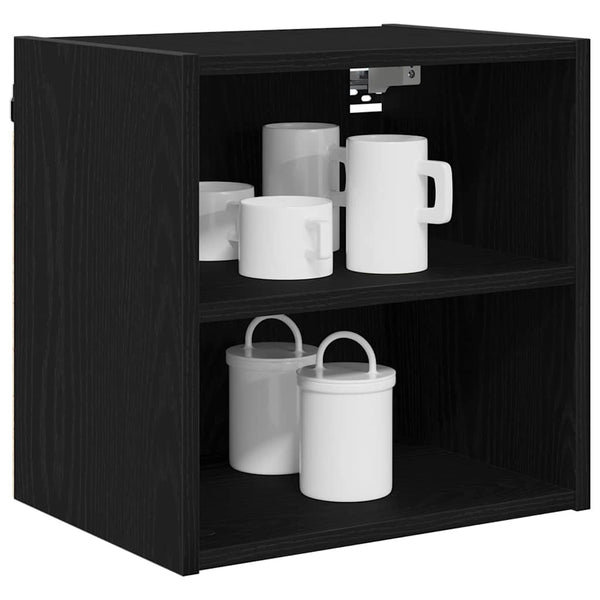 vidaXL Meuble haut mural noir aspect chêne 40 x 29,5 x 40 cm