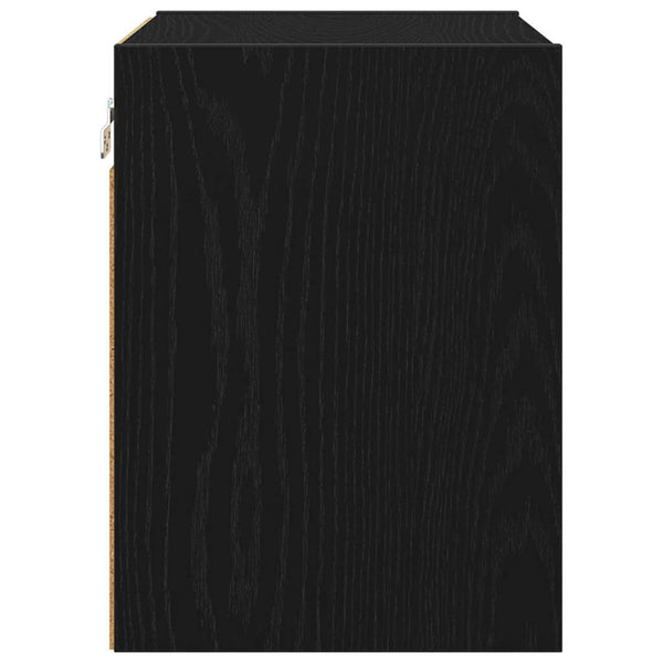 vidaXL Meuble haut mural noir aspect chêne 40 x 29,5 x 40 cm