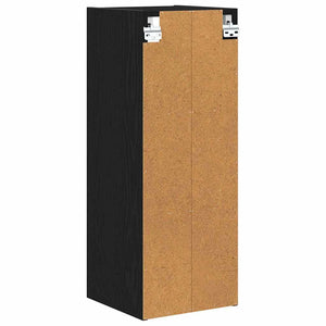 vidaXL Armoire murale noire aspect chêne 30 x 29,5 x 80 cm