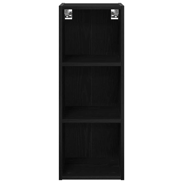 vidaXL Armoire murale noire aspect chêne 30 x 29,5 x 80 cm