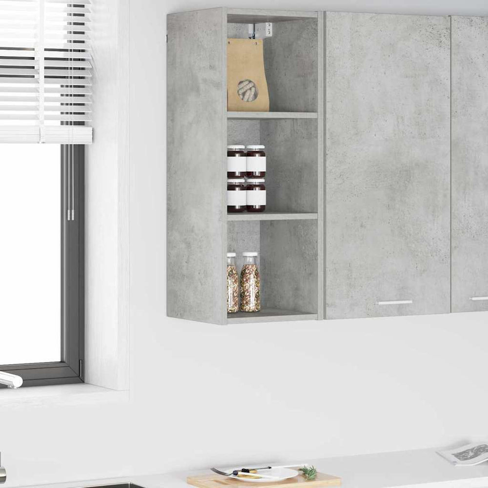vidaXL Meuble Haut Gris Béton 30 x 29,5 x 80 cm Bois d'ingénierie