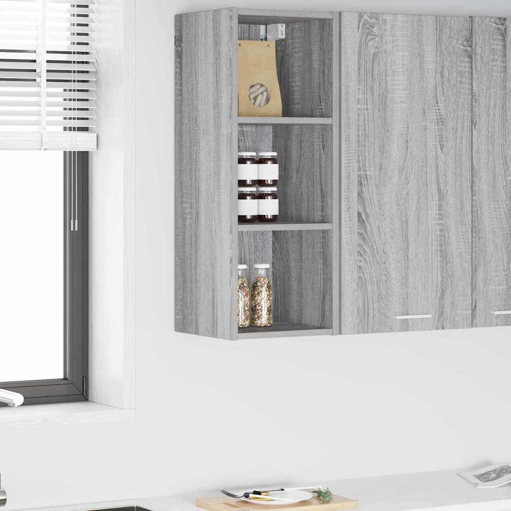 vidaXL Armoire murale gris Sonoma 30 x 29,5 x 80 cm en bois d'ingénierie