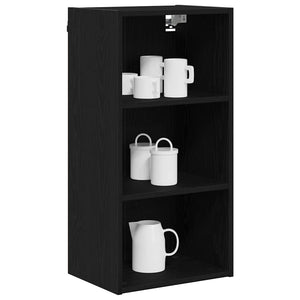 Hängeschrank Schwarz Eichen-Optik 40x80 cm