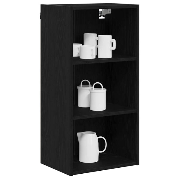 Hängeschrank Schwarz Eichen-Optik 40x80 cm