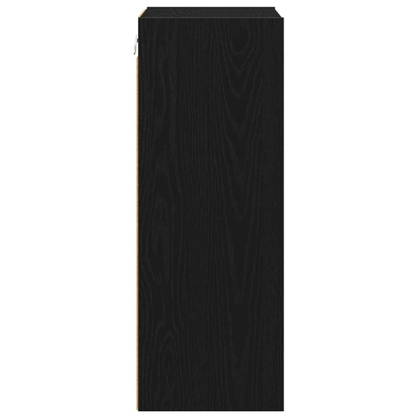 Hängeschrank Schwarz Eichen-Optik 40x80 cm