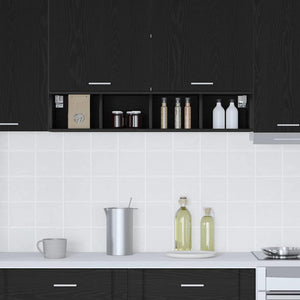 vidaXL Wall Cabinet Black Oak Look 20 x 29.5 x 100 cm