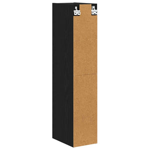 vidaXL Wall Cabinet Black Oak Look 20 x 29.5 x 100 cm
