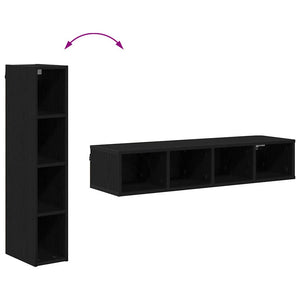 vidaXL Wall Cabinet Black Oak Look 20 x 29.5 x 100 cm