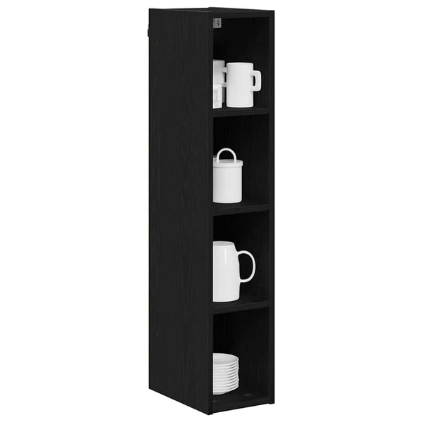 vidaXL Wall Cabinet Black Oak Look 20 x 29.5 x 100 cm