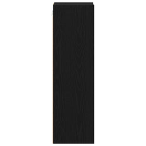 vidaXL Wall Cabinet Black Oak Look 20 x 29.5 x 100 cm