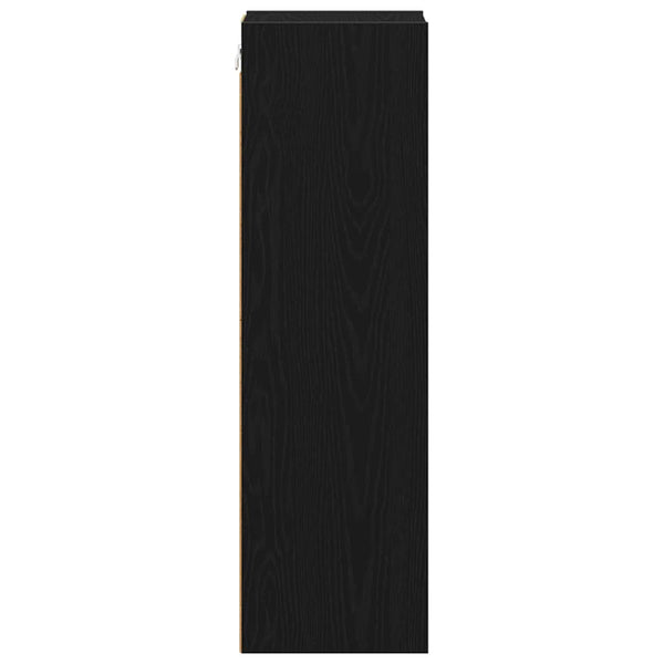 vidaXL Wall Cabinet Black Oak Look 20 x 29.5 x 100 cm