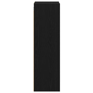 vidaXL Wall Cabinet Black Oak Look 30 x 29.5 x 100 cm
