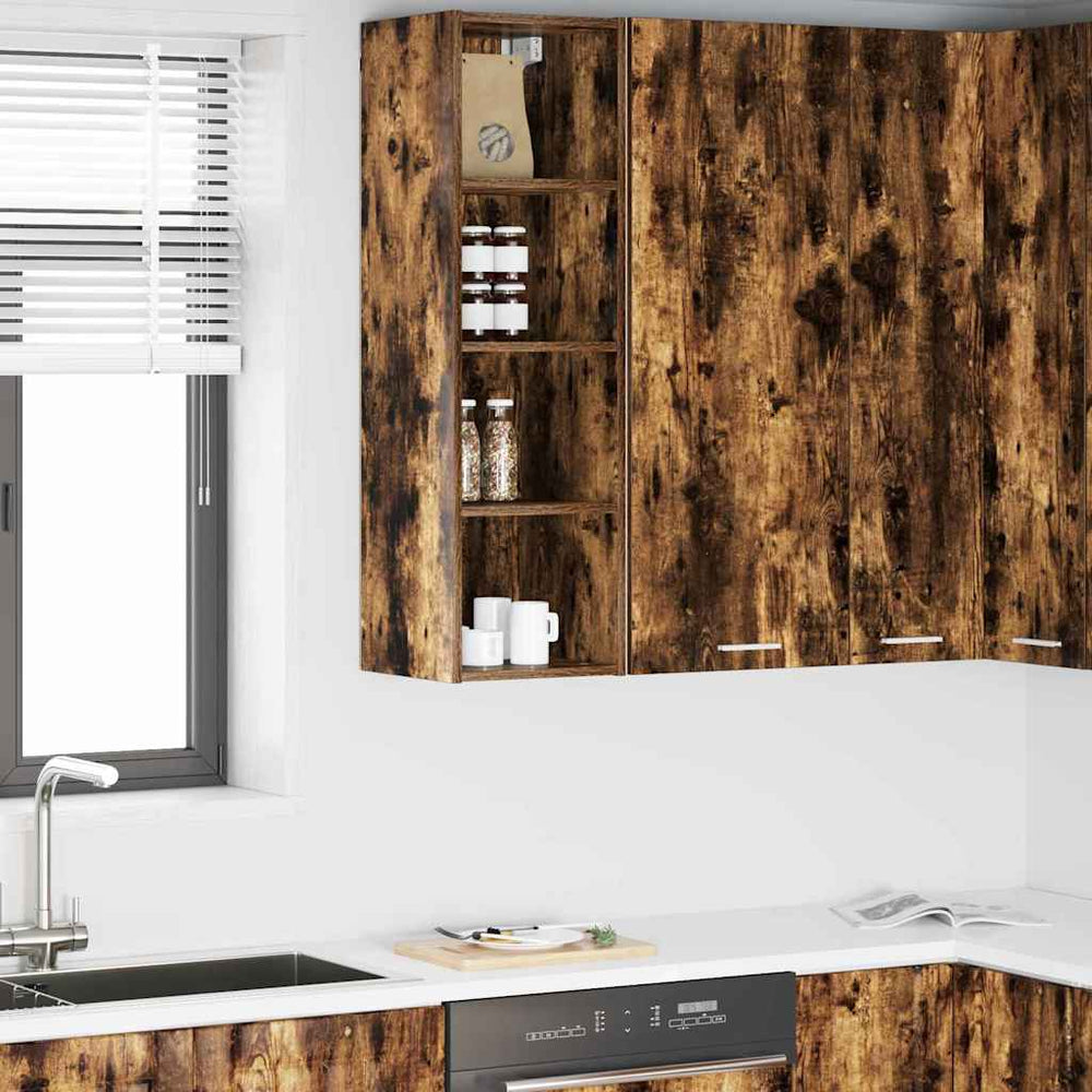 vidaXL Armoire murale Chêne fumé 30 x 29,5 x 100 cm Bois d'ingénierie