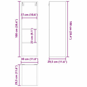 Altholz Hängeschrank, 30x29,5x100 cm