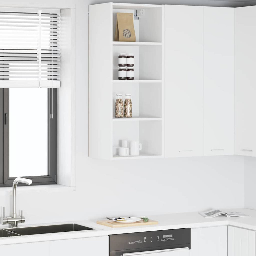 vidaXL Meuble haut de rangement blanc 40 x 29,5 x 100 cm Bois d'ingénierie