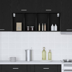 vidaXL Wall Cabinet Black Oak Look 40 x 29.5 x 100 cm