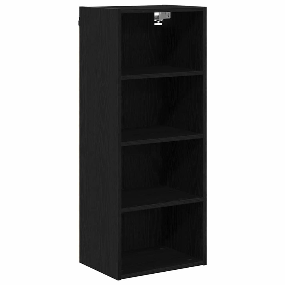 vidaXL Armoire murale Noir aspect chêne 40 x 29,5 x 100 cm