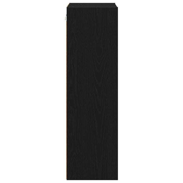 vidaXL Wall Cabinet Black Oak Look 40 x 29.5 x 100 cm