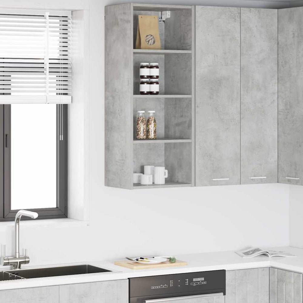 vidaXL Meuble haut mural gris béton 40 x 29,5 x 100 cm Bois d'ingénierie
