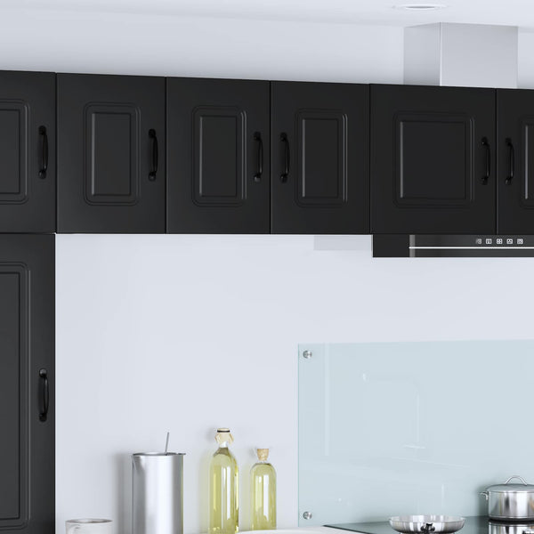 Schwarzer Küchenschrank Kalmar, 2er-Set