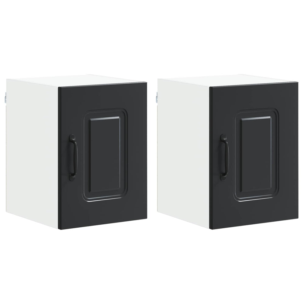 vidaXL Armoire de cuisine avec rangement Kalmar 2 pcs Noir 30 x 31 x 40 cm