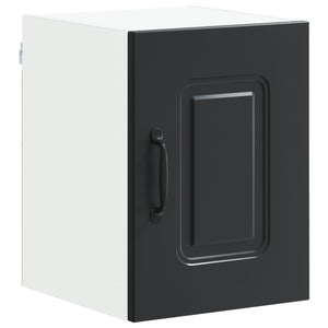 Schwarzer Küchenschrank Kalmar, 2er-Set