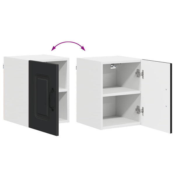 Schwarzer Küchenschrank Kalmar, 2er-Set