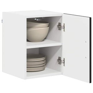 Schwarzer Küchenschrank Kalmar, 2er-Set