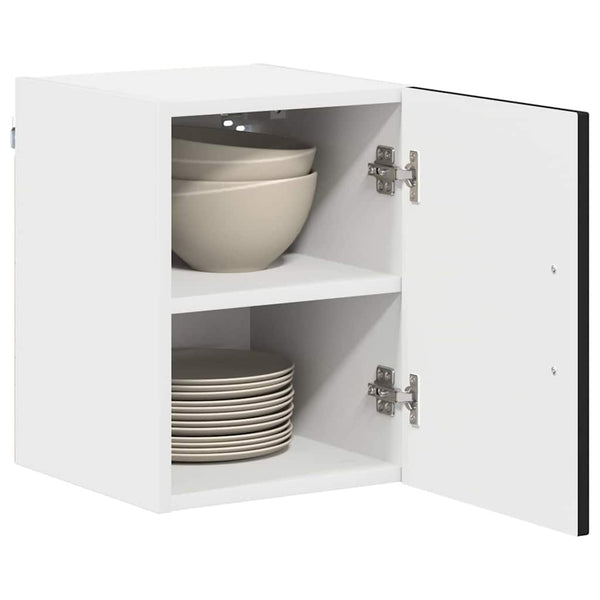 Schwarzer Küchenschrank Kalmar, 2er-Set