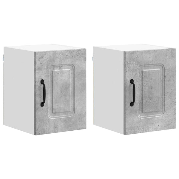 Küchenschrank Kalmar 2er-Set Beton Grau