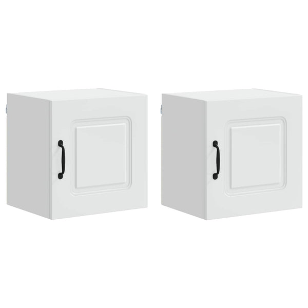 vidaXL Meuble haut de cuisine Kalmar 2 pcs Blanc 40 x 31 x 40 cm Bois d'ingénierie