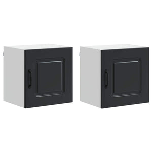 Küchenschrank Kalmar 2er-Set Schwarz 40x31x40 cm