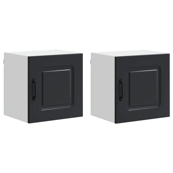 Küchenschrank Kalmar 2er-Set Schwarz 40x31x40 cm
